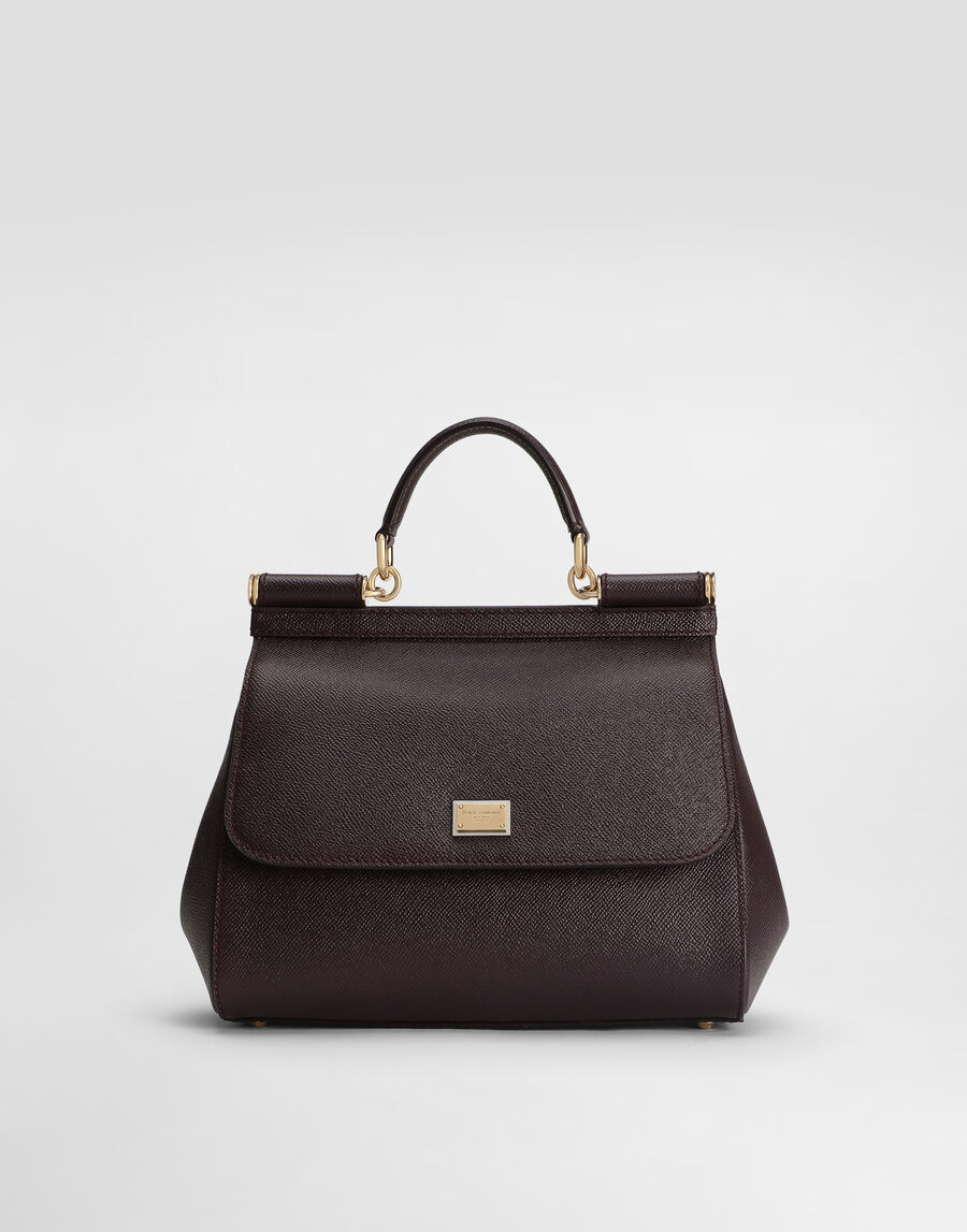 Large Sicily handbag in dauphine calfskin