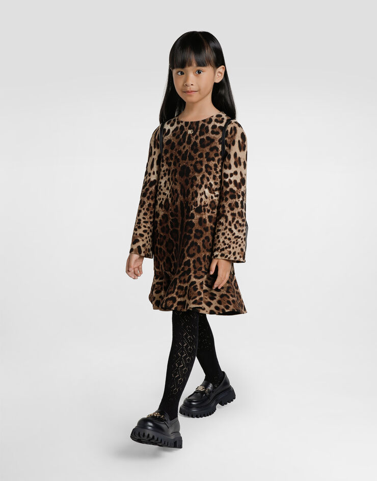 Dolce & Gabbana Leo-print double crêpe dress Print L54DK7FS2A3