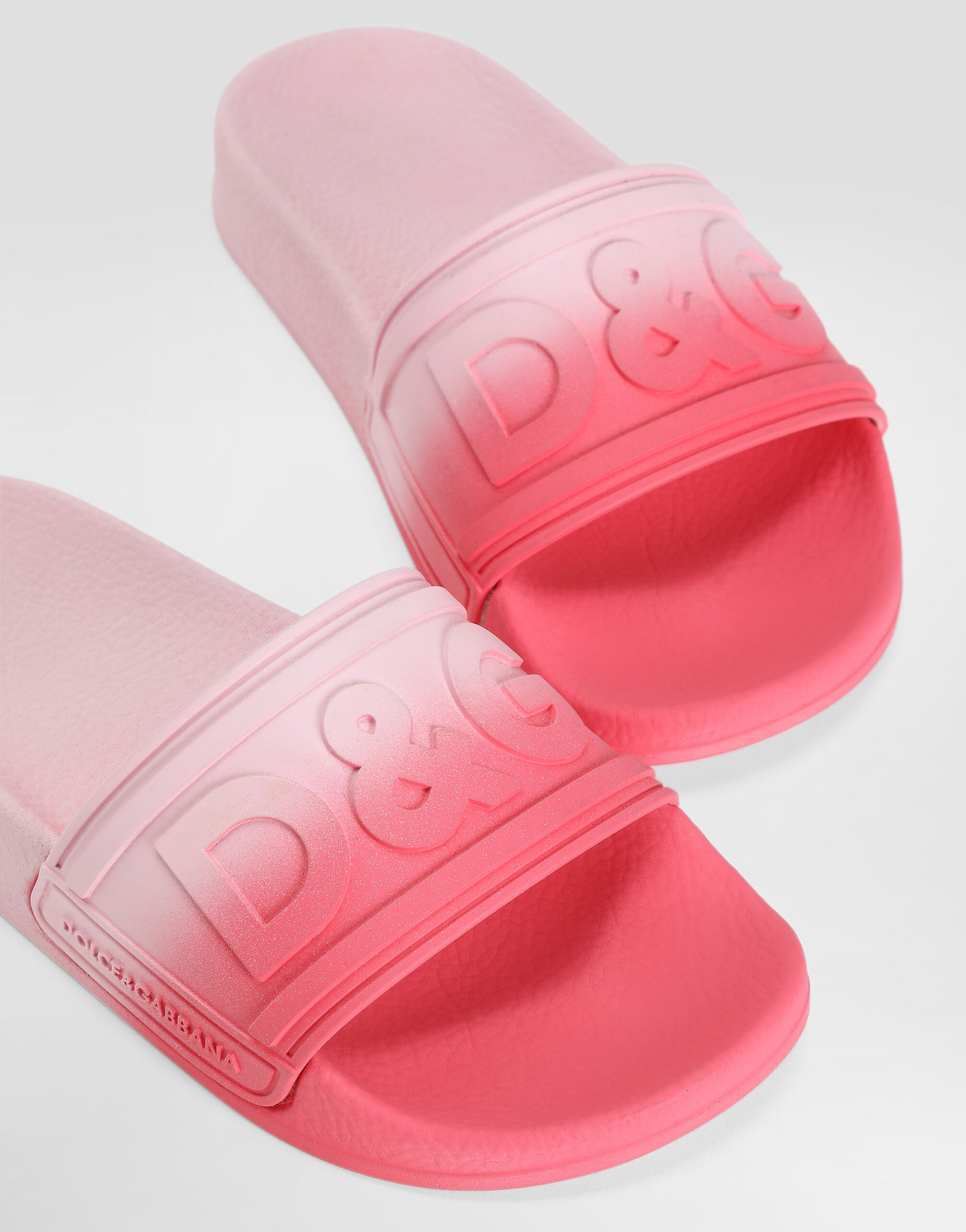 Pinkのメンズ Slides with ombré hydro dripping | Dolce&Gabbana®