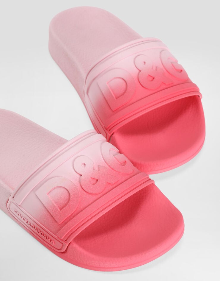 Dolce & Gabbana Slides with ombré hydro dripping Pink DD0320A5631