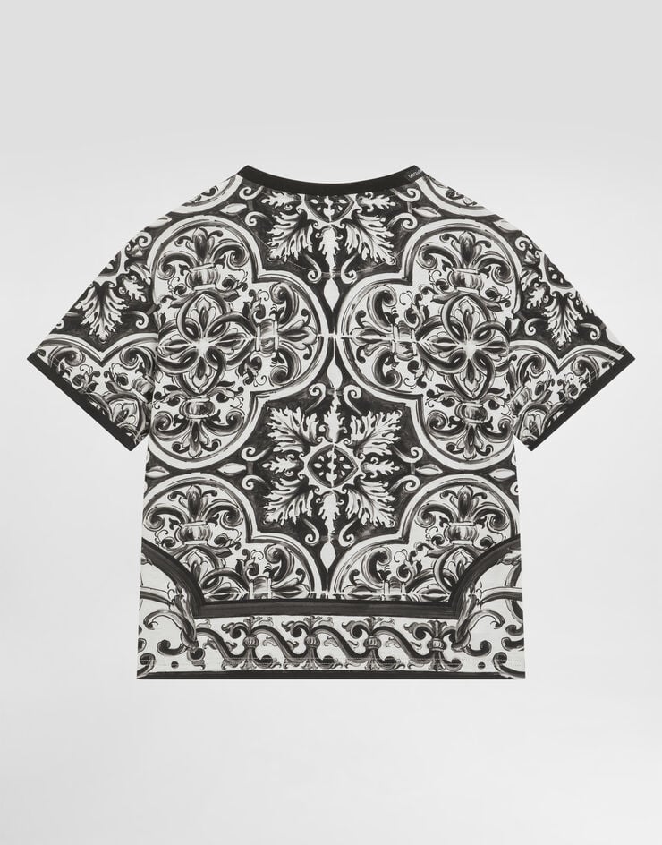 Dolce & Gabbana Majolica-print short-sleeved t-shirt Multicolor L4JTHVII7ED