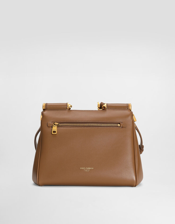 Dolce & Gabbana My Sicily plongé calfskin bag Brown BB7781B7321