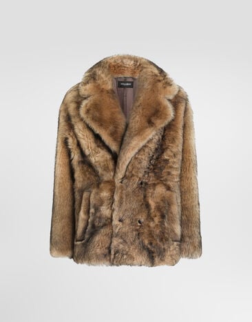 Dolce & Gabbana Double-breasted shearling coat Dolce & Gabbana Double-breasted shearling coat Multicolor G055HLHUPBT