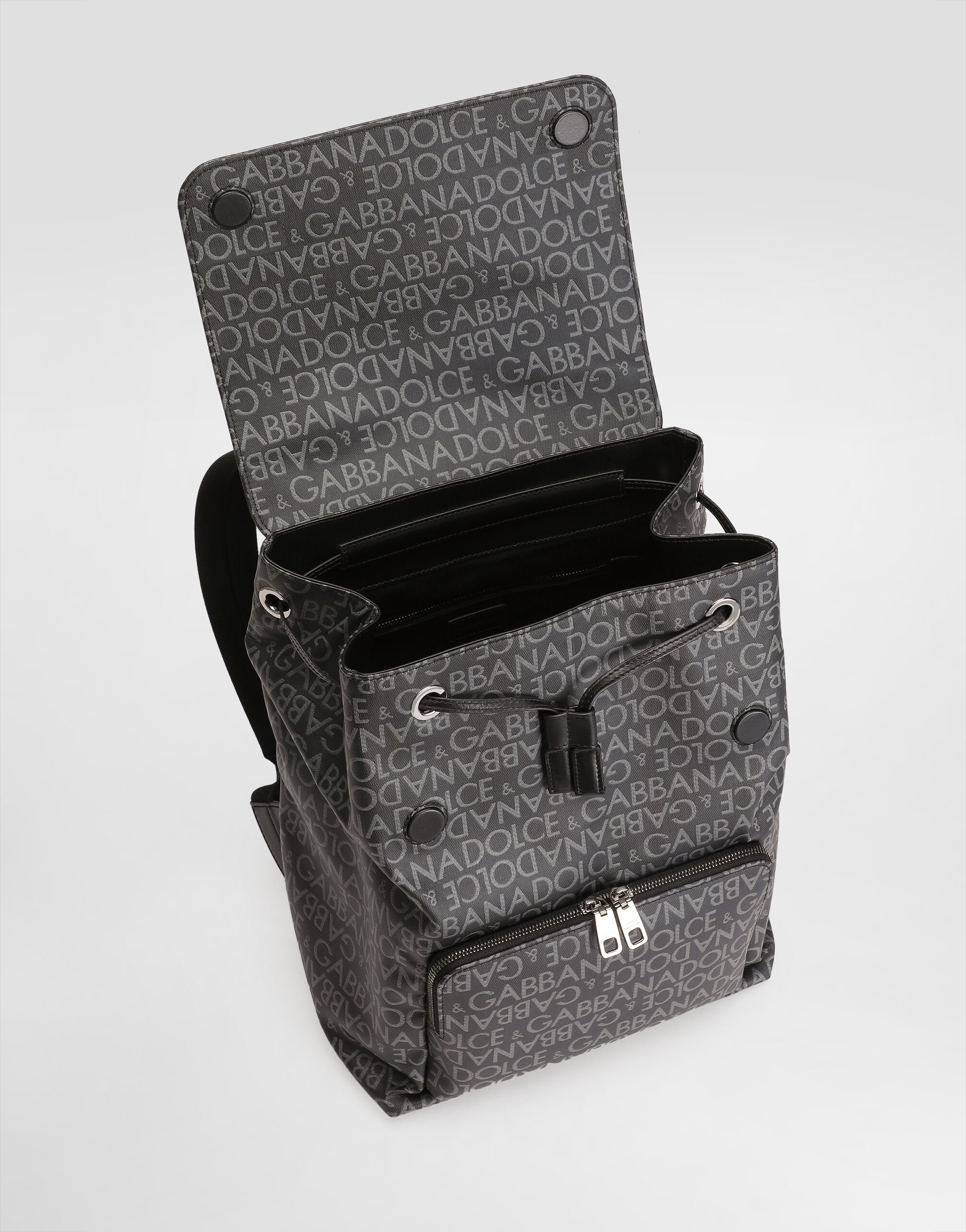 Coated jacquard backpack in Multicolor for Men