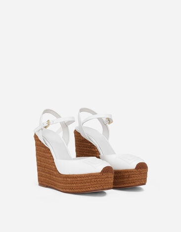 Dolce & Gabbana Cuña en piel de becerro Blanco CZ0304AW576