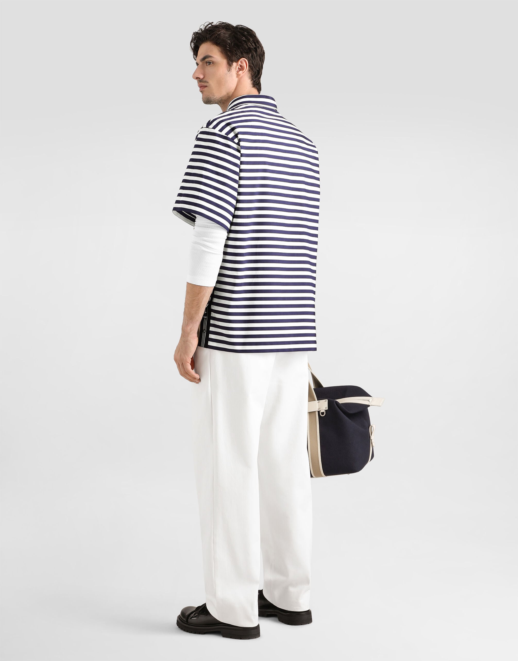 【DOLCE&GABBANA】ストライプ柄 ポロシャツ Multicolorのメンズ ストライプ コットン ポロシャツ | Dolce&Gabbana®