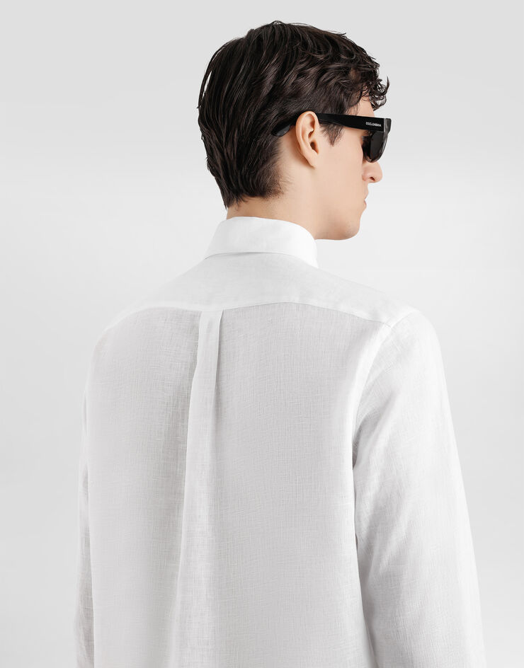 Dolce & Gabbana Martini shirt in linen canvas White G5MM4TFU4MH