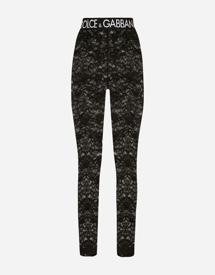 Dolce & Gabbana Leggings aus Spitze Schwarz FTB5TTFLRFE