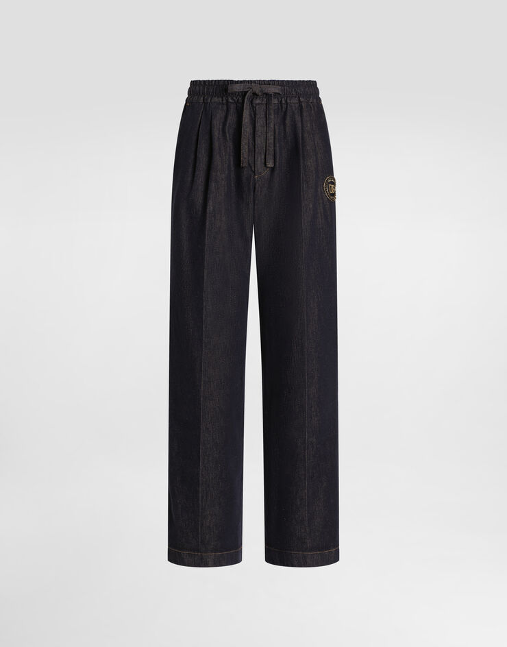 Dolce & Gabbana Joggers en denim con parche Dolce & Gabbana Joggers en denim con parche Multicolor GP246ZG8PF6