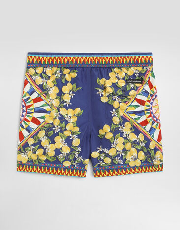 Dolce & Gabbana Carretto-print nylon swim boxer shorts Multicolor L1J850ON0I1