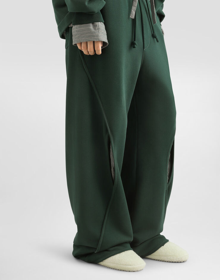Dolce & Gabbana Treated jersey trousers Green GP1V7ZG7P0U