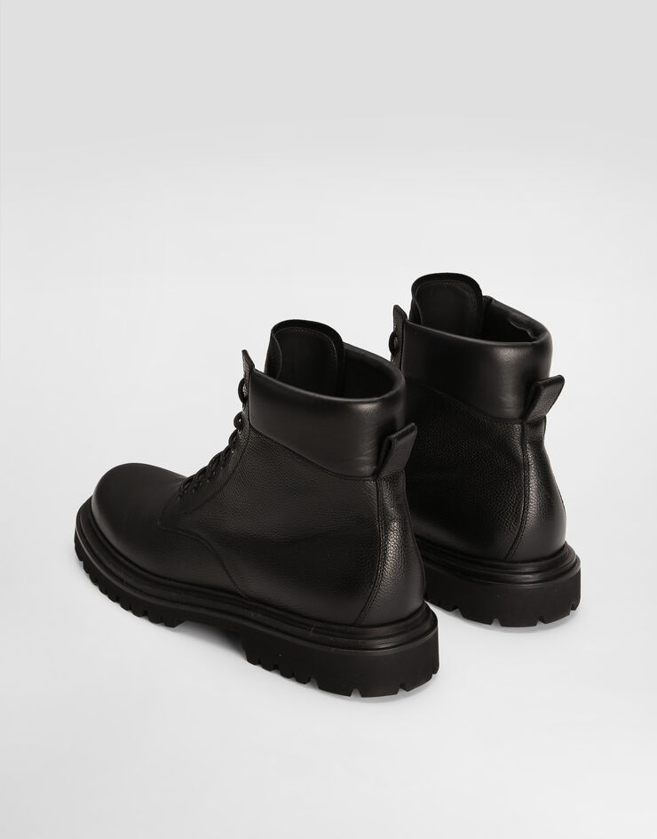 Dolce & Gabbana 카프스킨 앵클 부츠 블랙 A60613A6H47