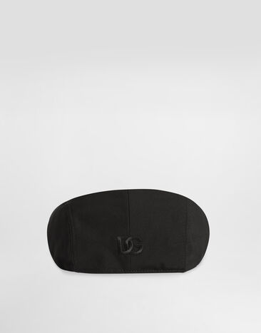 Dolce & Gabbana Casquette plate en popeline de laine Black GH587ZHU2BN