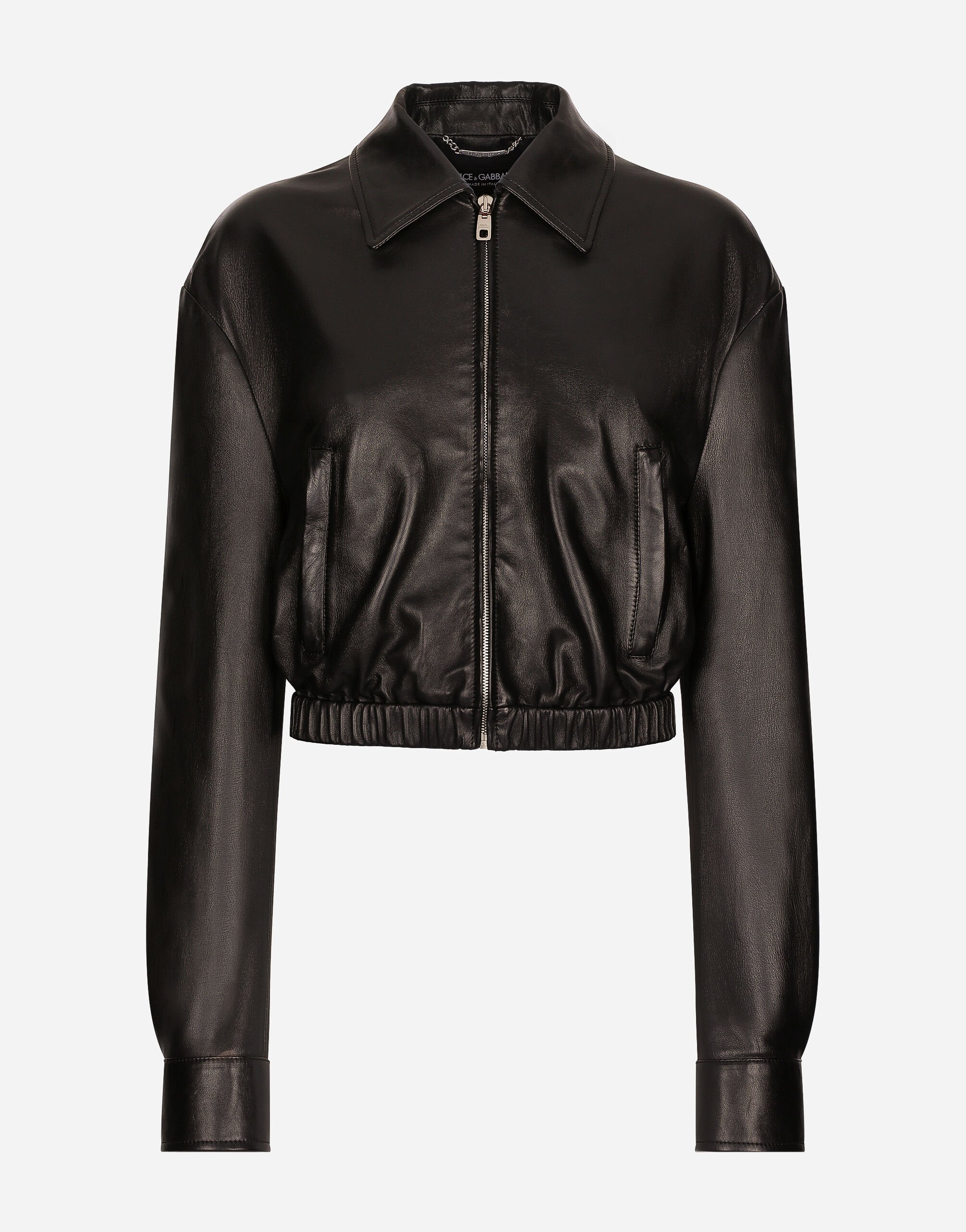 Dolce & Gabbana Lambskin bomber jacket Black F26X8TFMMHN