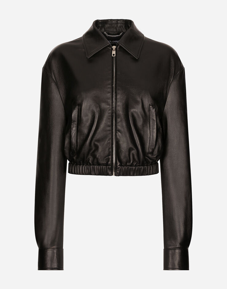 Dolce & Gabbana Lambskin bomber jacket Black F9R69LHULUW