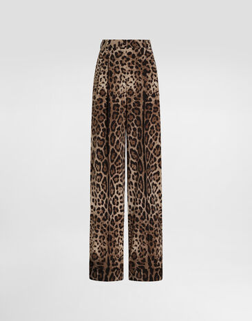 Dolce & Gabbana Leo-print wool trousers Print FTBMPTFSBAV