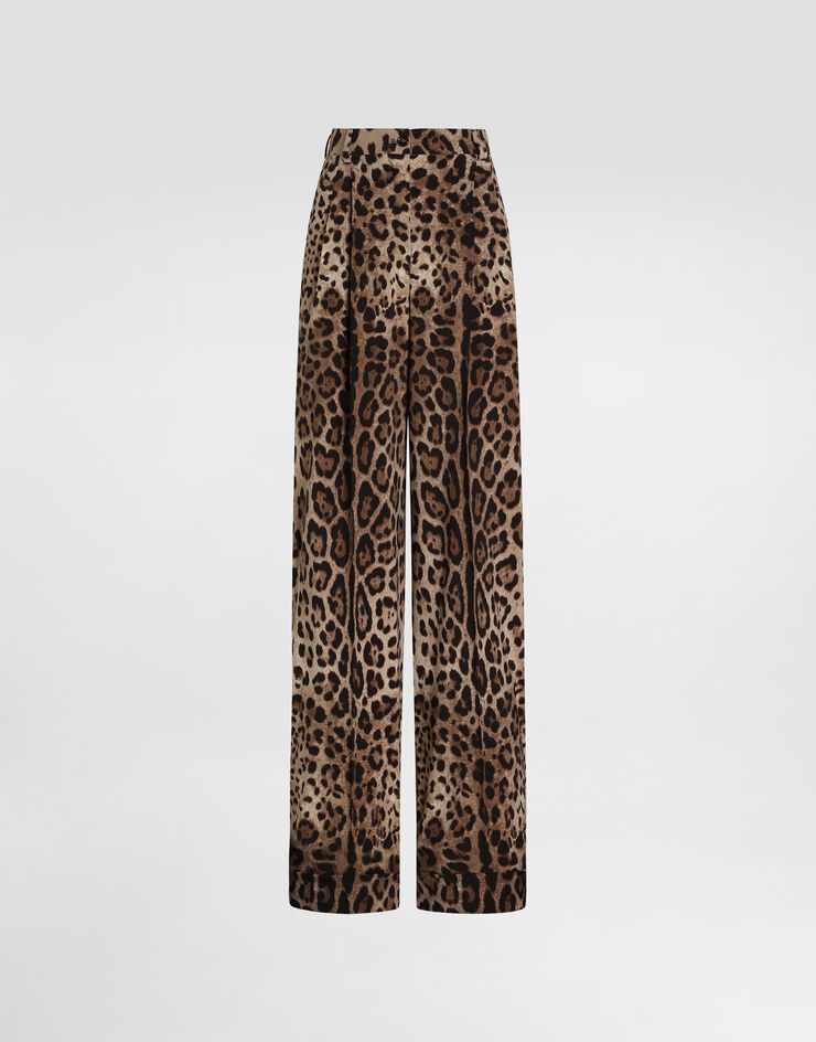 Dolce & Gabbana Leo-print wool trousers Dolce & Gabbana Leo-print wool trousers Print FTBMPTFSBAV
