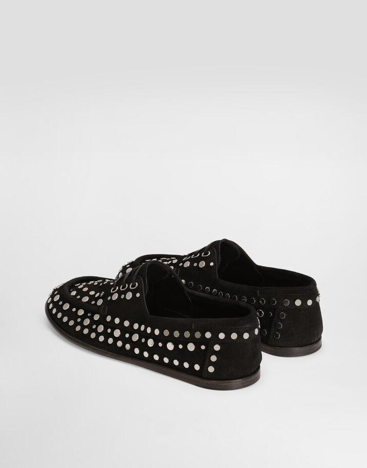 Dolce & Gabbana حذاء ديربي من جلد سويدي Black A10908A0767