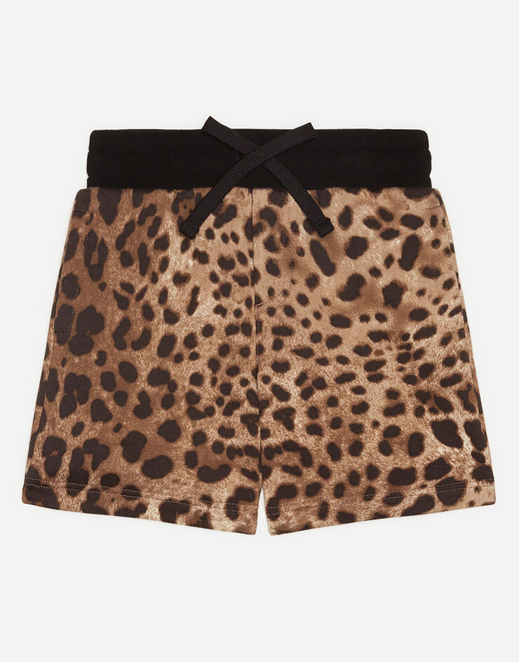 Dolce & Gabbana Jersey bermuda jogging shorts with leopard print ESTAMPADO ANIMALESCO L4JQC1FS785