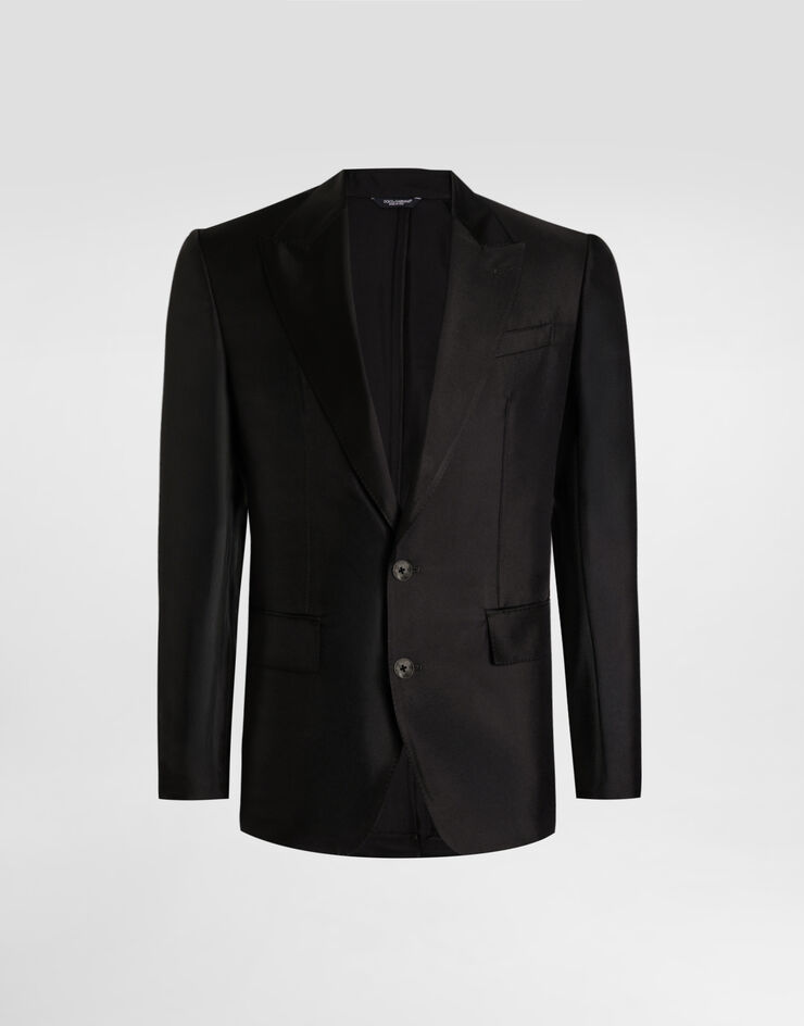 Dolce & Gabbana Sicilia light single-breasted silk twill jacket Black G2UQ8TFU10S