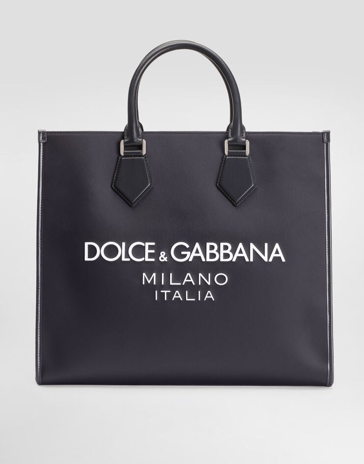 Dolce & Gabbana GroÃŸer Shopper aus Nylon Blau BM2271AG182