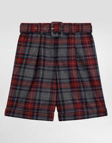 Dolce & Gabbana Wool blend tartan bermuda shorts Multicolor L53Q45FQMFZ