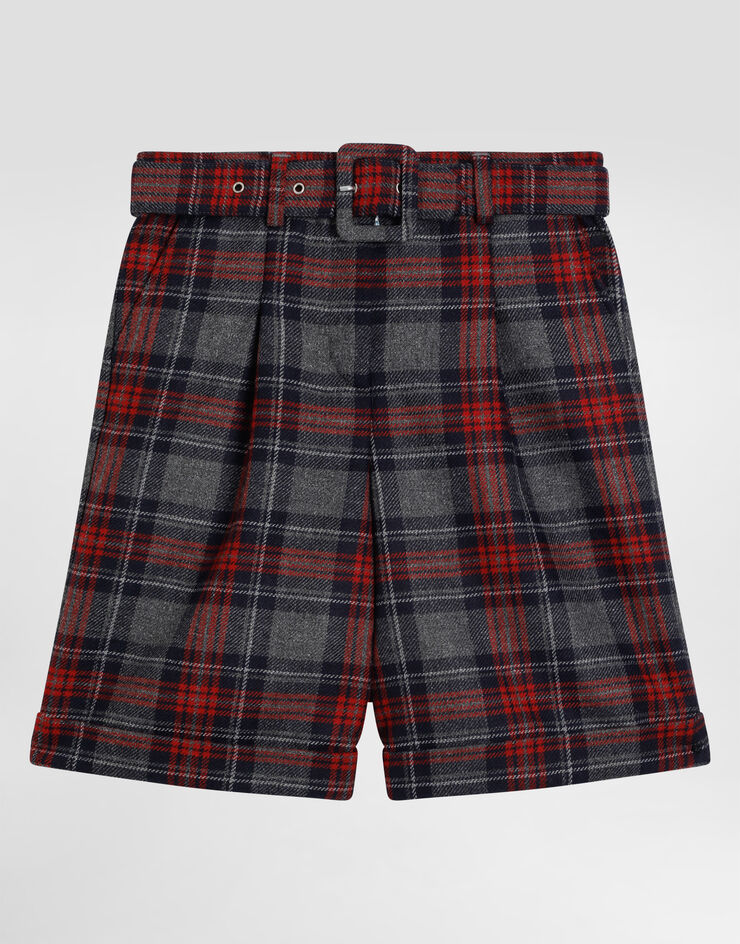 Dolce & Gabbana Wool blend tartan bermuda shorts Multicolor L53Q45FQMFZ