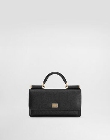 Dolce & Gabbana Dauphine-print calfskin mini bag Black BI3280A1001