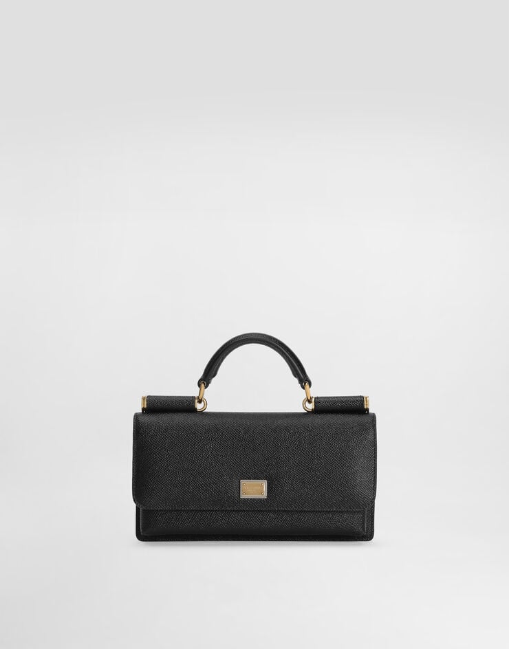 Dolce & Gabbana Dauphine-print calfskin mini bag Black BI3280A1001