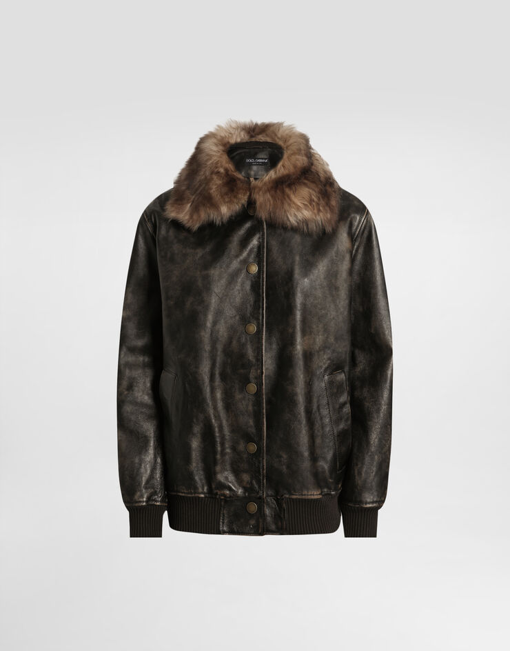 Dolce & Gabbana Nappa leather bomber jacket Multicolor F9S70LHULXW