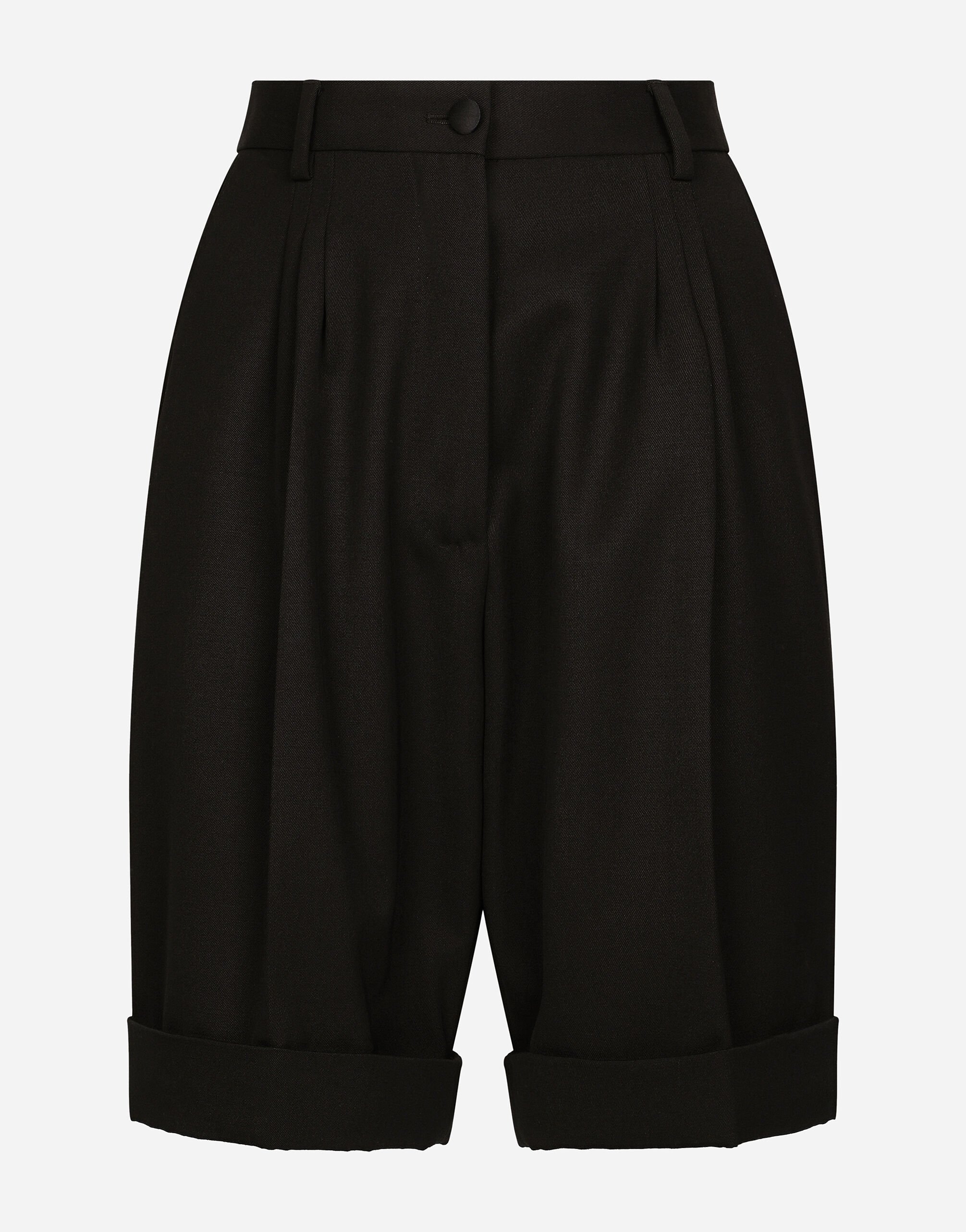 Dolce & Gabbana Wool gabardine shorts Black F29ZMTFU28J