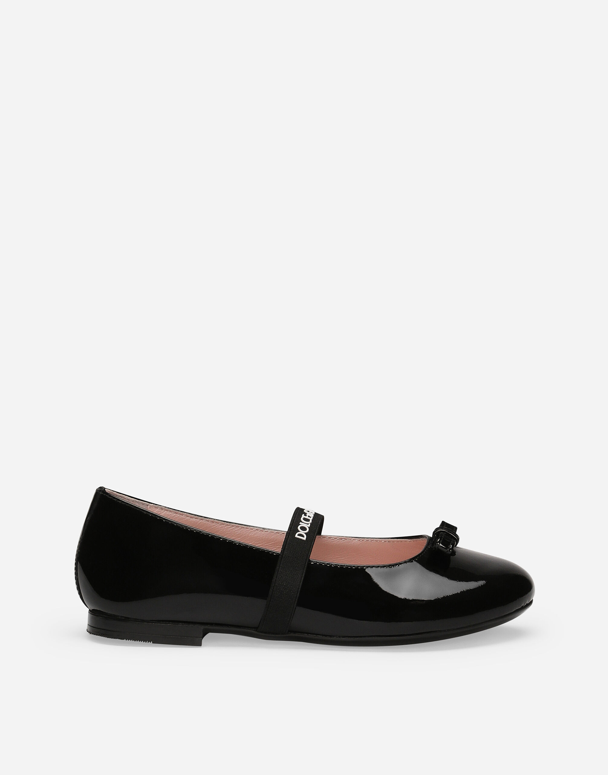 Black patent leather flats with bow deals