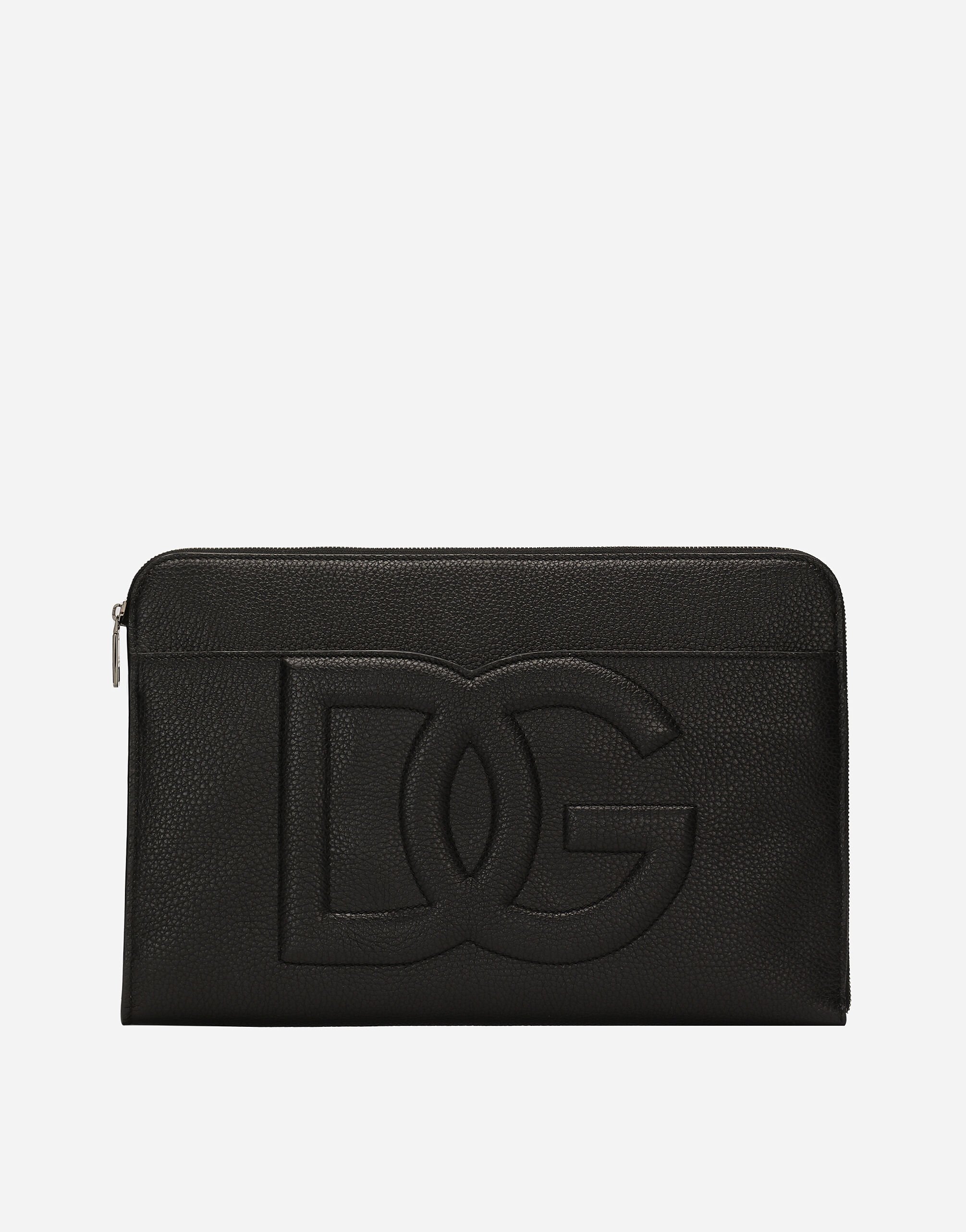 Dolce & Gabbana Pouch grande in pelle di cervo Marrone BM2331A8034