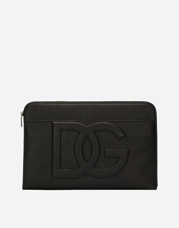 Dolce & Gabbana Große Pouch Bag aus Hirschleder Braun BM2338A8034