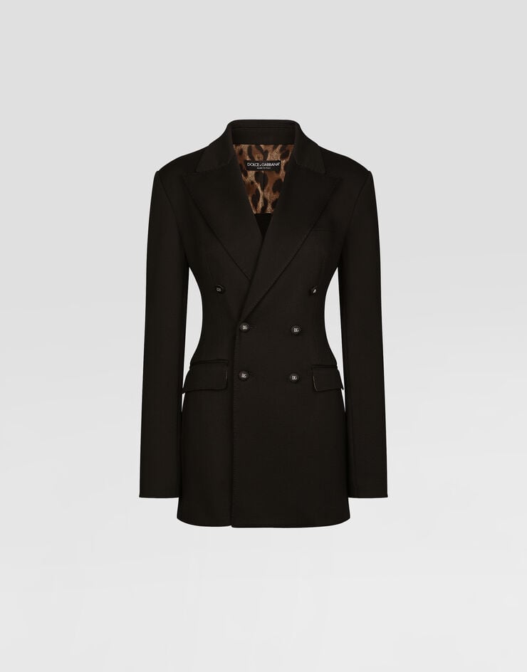 Dolce & Gabbana Veste croisée en maille Milano Noir F29RSTFUGPN