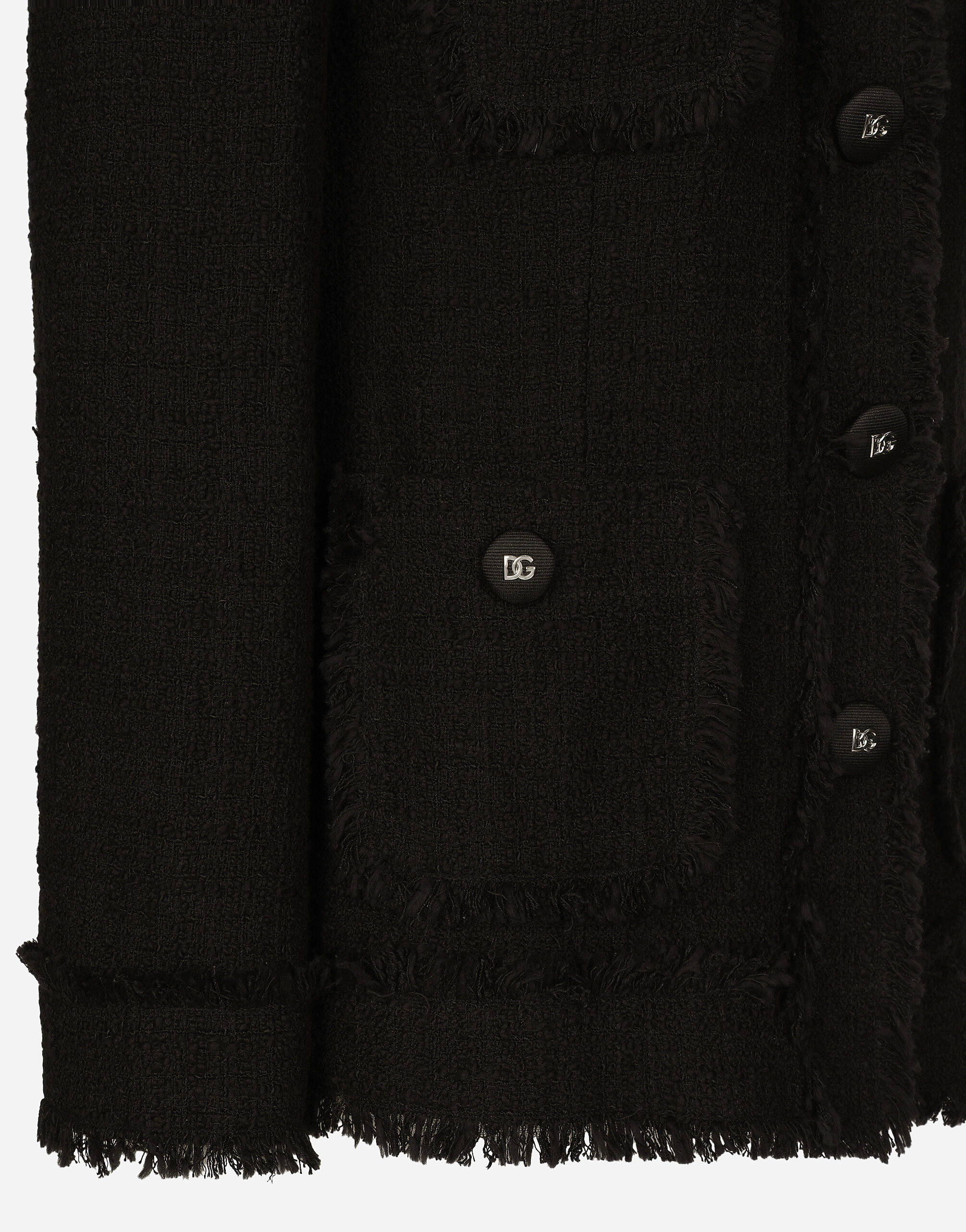 ジャケット Dolce & Gabbana Tweed single-breasted jacket Blue Single-Breasted Raschel Tweed Jacket by Dolce&Gabbana