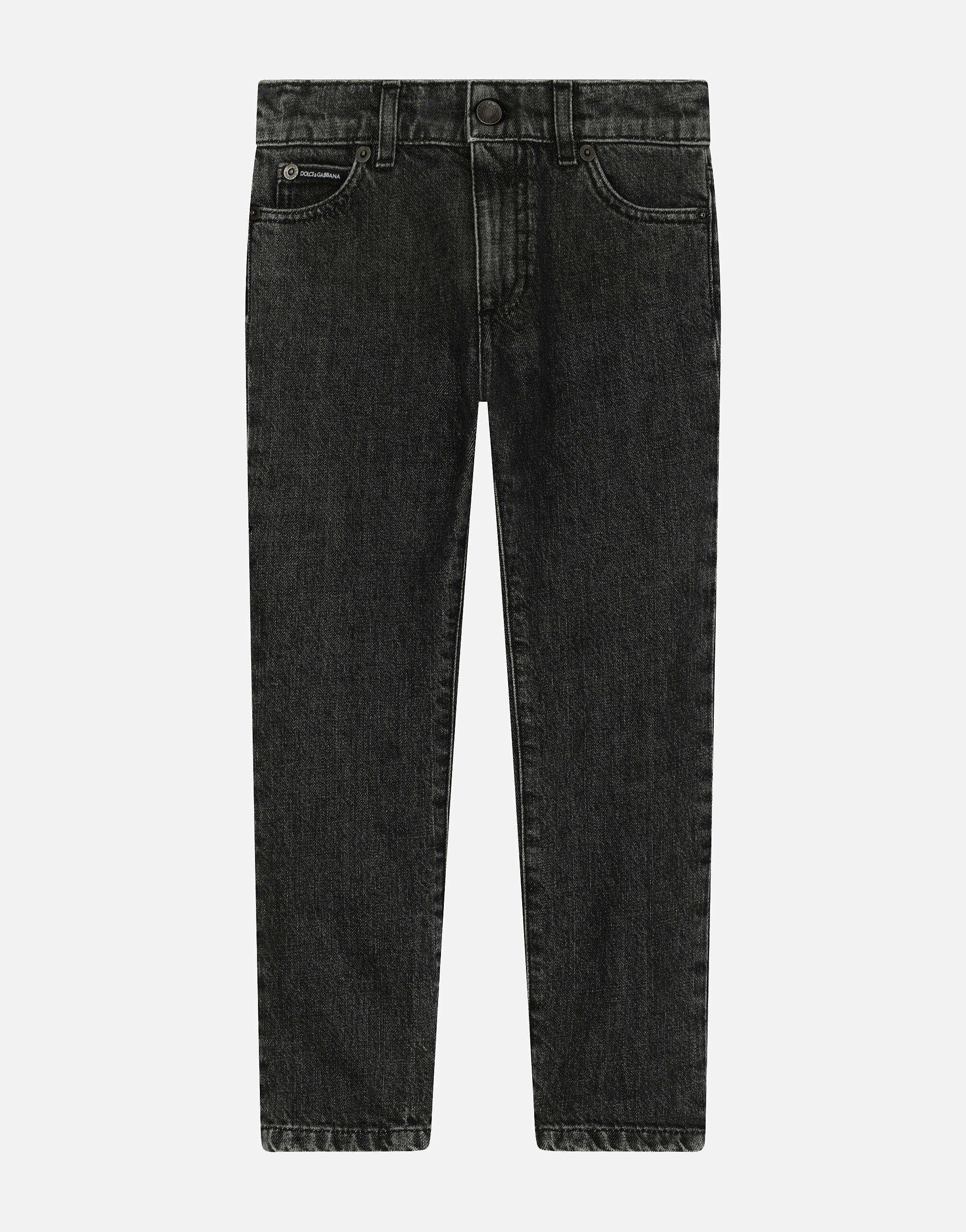 5-pocket denim jeans in Black for Boys | Dolce&Gabbana® 5-pocket denim jeans in Black for Boys | Dolce&Gabbana®