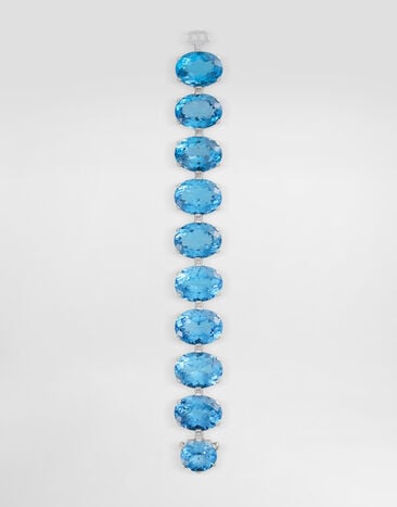Dolce & Gabbana Anna bracelet in 18kt white gold with topazes and diamonds White Gold WBSB1GWTOP1