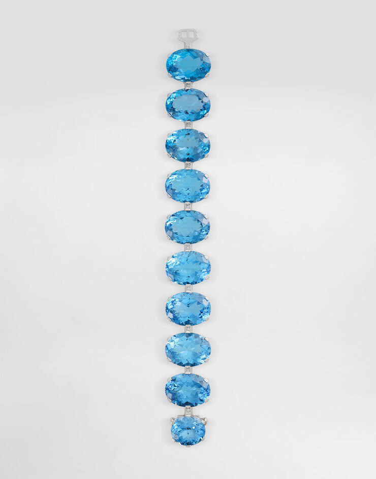 Dolce & Gabbana Anna bracelet in 18-carat white gold with topazes and diamonds Dolce & Gabbana Anna bracelet in 18-carat white gold with topazes and diamonds White Gold WBSB1GWTOP1