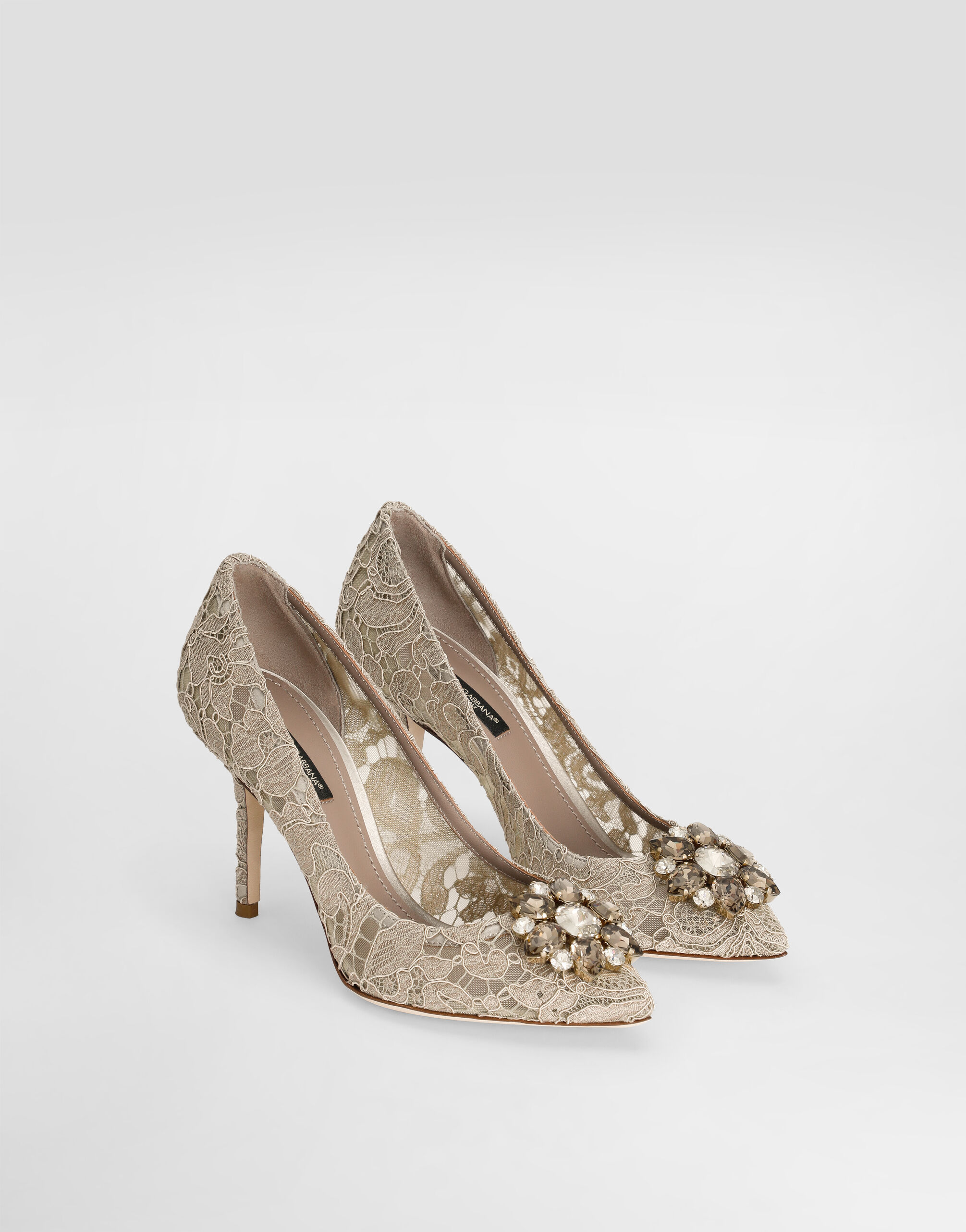 Pump In Taormina Lace With Crystals - Women | Dolce&Gabbana