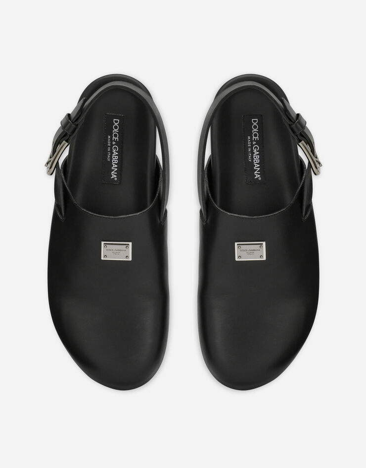 Dolce & Gabbana 小牛皮穆勒鞋 黑 A80402AQ765