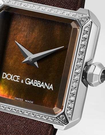 Dolce & Gabbana Sofia steel watch with diamonds Chocolate WWJC2SXCMDT