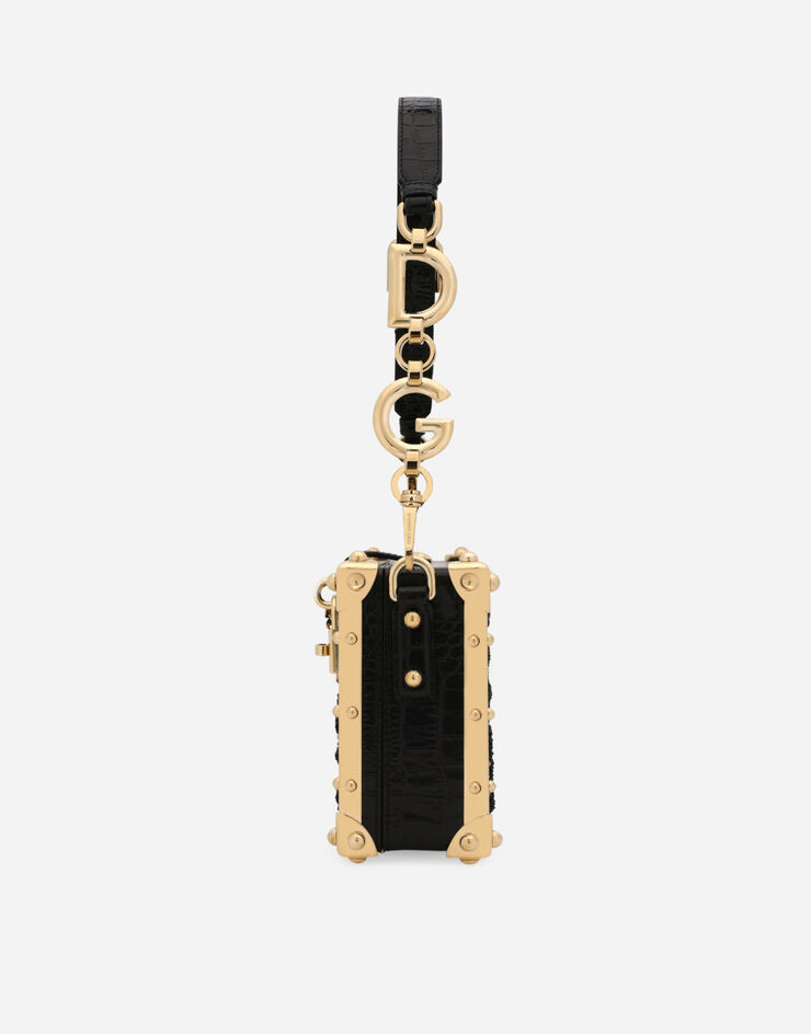 Dolce & Gabbana حقيبة دولتشي بوكس ساتان بتطريز متعدد الألوان BB7165AY590