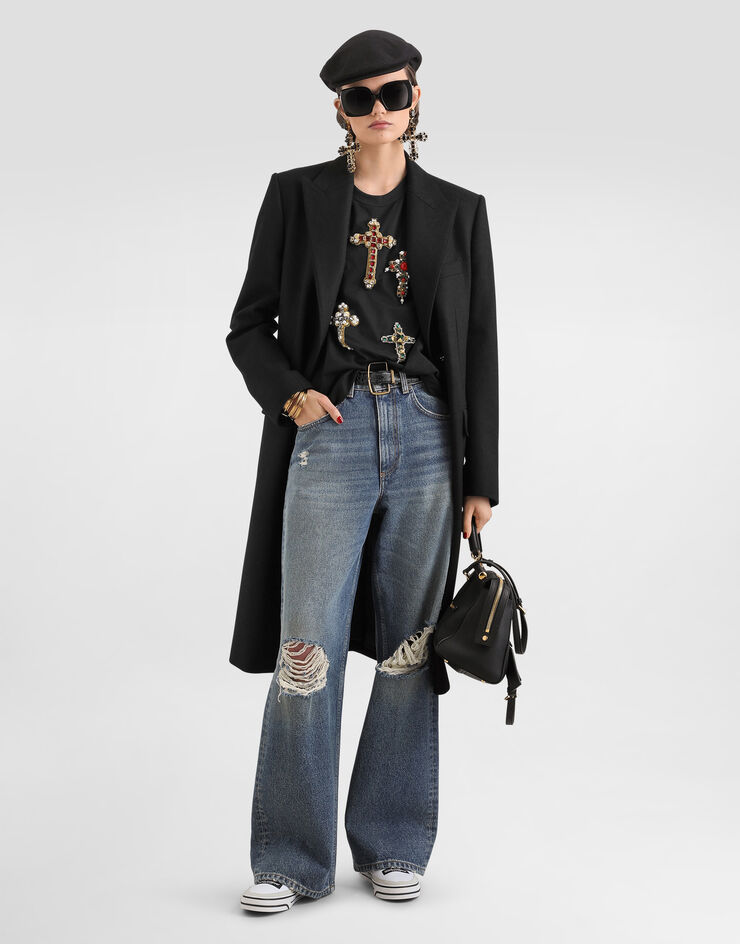 Dolce & Gabbana 코트 양모 소재 블랙 F0W6GTHU2B0