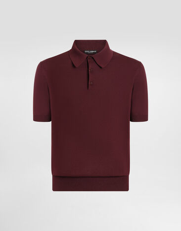 Dolce & Gabbana Short-sleeved cotton polo-shirt Black G5JH9ZFU6X8