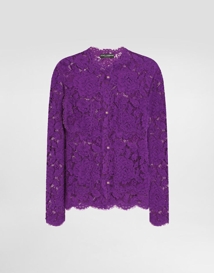 Dolce & Gabbana Cordonetto floral lace jacket Dolce & Gabbana Cordonetto floral lace jacket Purple F29TUTHLM7L
