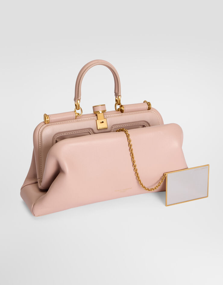 Dolce & Gabbana Handtasche Grandma mittelgroß aus Plongé-Nappaleder Dolce & Gabbana Handtasche Grandma mittelgroß aus Plongé-Nappaleder Puder BB7986BF984