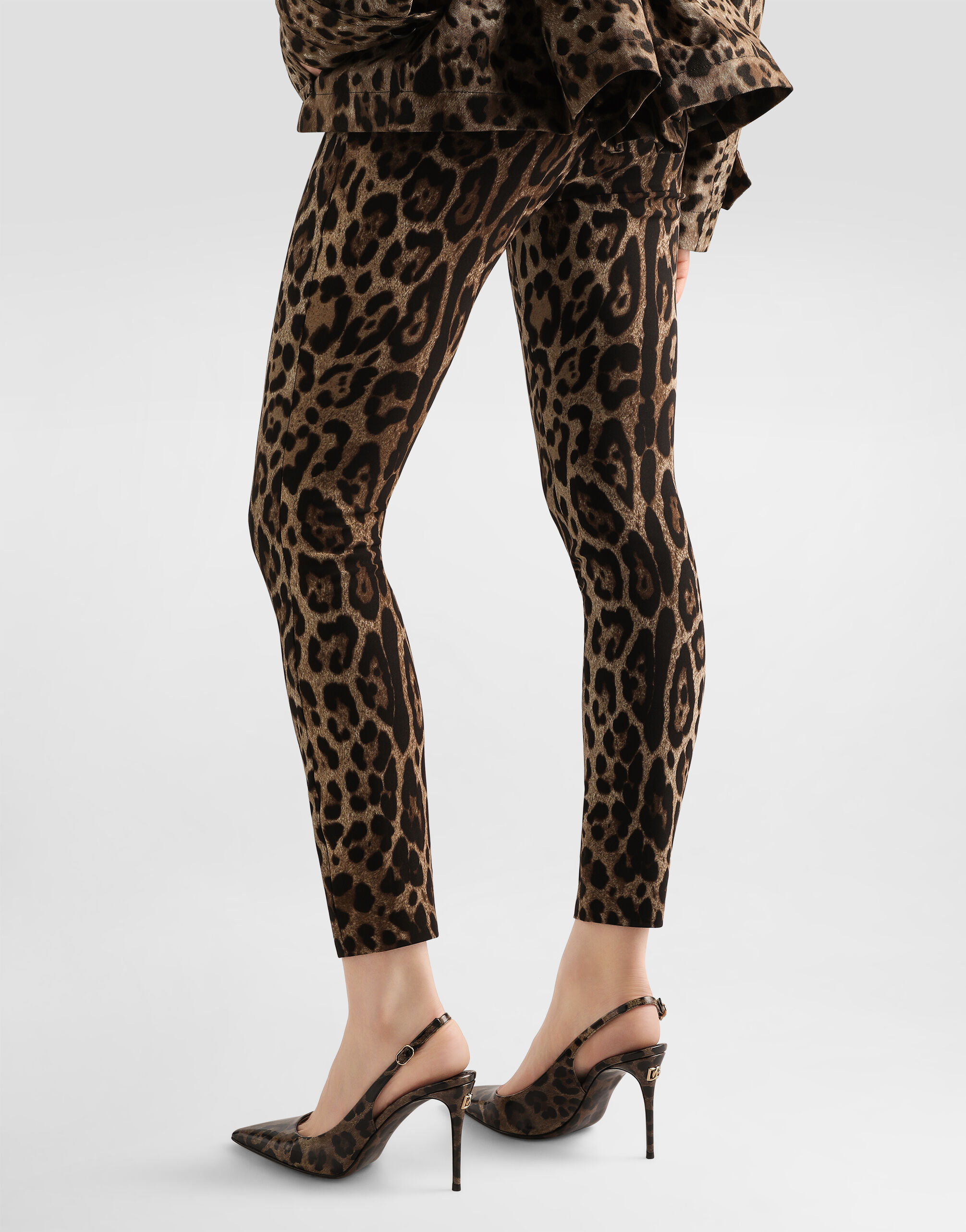 Leo-print cady leggings - thumbnail 5
