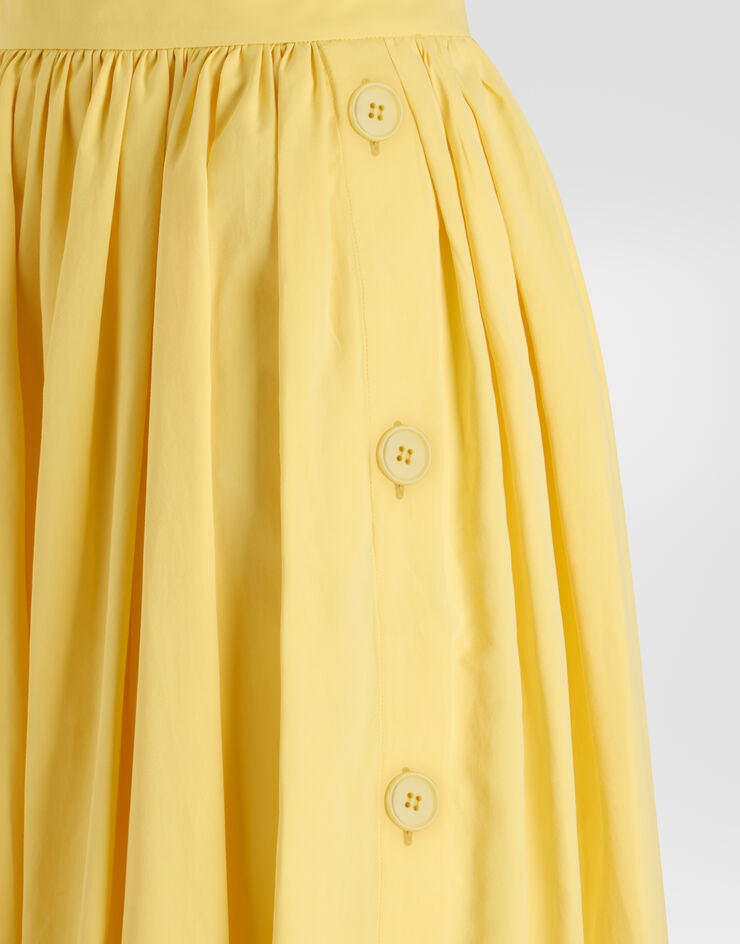 Dolce & Gabbana Cotton poplin skirt Yellow F4DDUTFU62Q