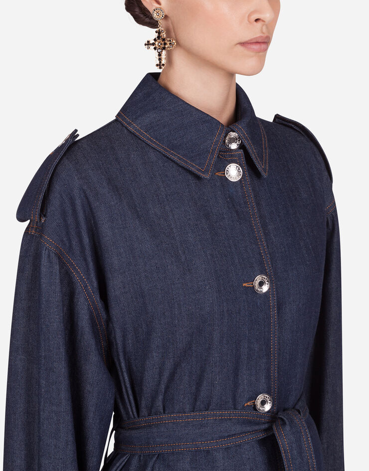Dolce & Gabbana DENIM TRENCH COAT BLU F0Z44DG899T
